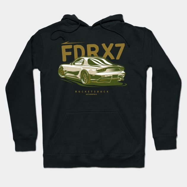 mazda FDRX7 fd3s Hoodie by ASAKDESIGNS